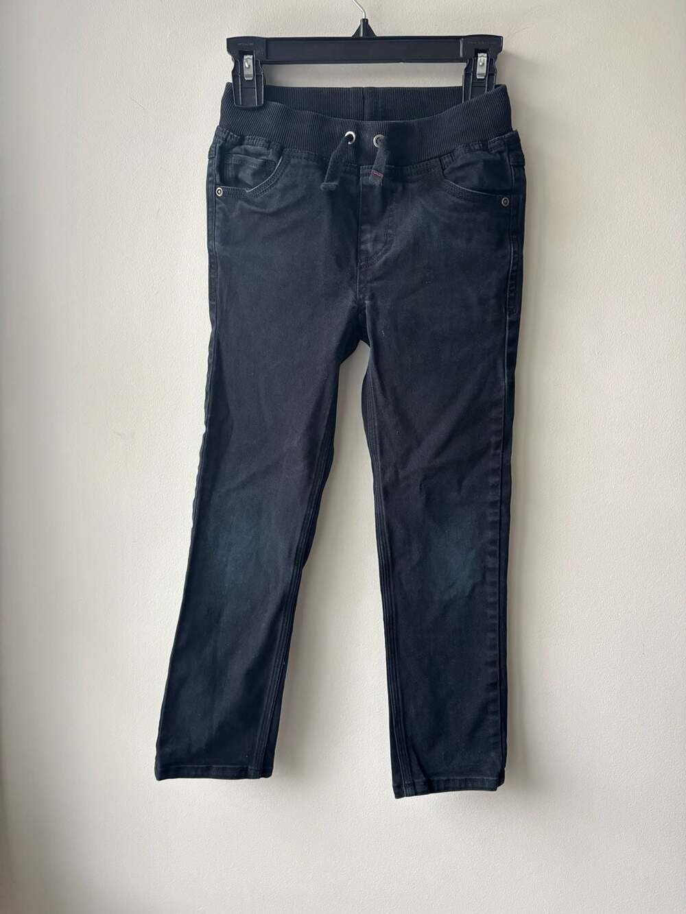 Hanna Andersson Kids' Black Easy-On Denim Knit Jeans Size 6 ( Hanna size 120)